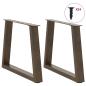 Preview: Couchtischbeine V-Form 2 Stück Naturstahl 70x(42-43,3) cm Stahl