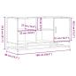 Preview: Schuhbank Grau Sonoma 100x40x53,5 cm Holzwerkstoff und Metall