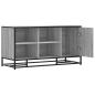 Preview: Schuhbank Grau Sonoma 100x40x53,5 cm Holzwerkstoff und Metall