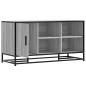 Preview: Schuhbank Grau Sonoma 100x40x53,5 cm Holzwerkstoff und Metall