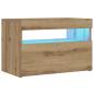 Preview: Nachttisch mit LED-Leuchten Artisan-Eiche 60x35x40 cm