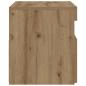 Preview: Nachttisch mit LED-Leuchten Artisan-Eiche 60x35x40 cm