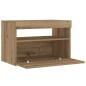 Preview: Nachttisch mit LED-Leuchten Artisan-Eiche 60x35x40 cm