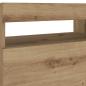 Preview: Nachttisch mit LED-Leuchten Artisan-Eiche 60x35x40 cm