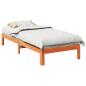 Preview: ARDEBO.de - Massivholzbett ohne Matratze Wachsbraun 90x200 Kiefernholz