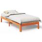 Preview: Massivholzbett ohne Matratze Wachsbraun 90x200 Kiefernholz