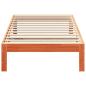 Preview: Massivholzbett ohne Matratze Wachsbraun 90x200 Kiefernholz