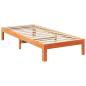Preview: Massivholzbett ohne Matratze Wachsbraun 90x200 Kiefernholz