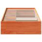 Preview: Tagesbett ohne Matratze Wachsbraun 90x200 cm Massivholz Kiefer