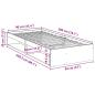 Preview: Tagesbett ohne Matratze Wachsbraun 90x200 cm Massivholz Kiefer