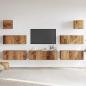 Preview: 7-tlg. TV-Schrank-Set Wandmontage Altholz-Optik Holzwerkstoff
