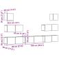 Preview: 7-tlg. TV-Schrank-Set Wandmontage Altholz-Optik Holzwerkstoff