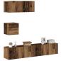 Preview: ARDEBO.de - 4-tlg. TV-Schrank-Set Wandmontage Altholz-Optik Holzwerkstoff