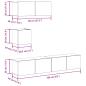 Preview: 4-tlg. TV-Schrank-Set Wandmontage Altholz-Optik Holzwerkstoff