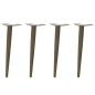 Preview: ARDEBO.de - Couchtisch Beine Konische Form 4 Stück Naturstahl 30-31cm Stahl
