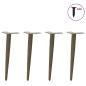 Preview: Couchtisch Beine Konische Form 4 Stück Naturstahl 30-31cm Stahl