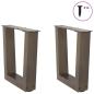 Preview: Couchtischbeine V-Form 2 Stück Naturstahl 30x(30-31,3) cm Stahl