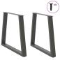 Preview: Esstisch Beine V-Form 2 Stück Anthrazit 70x(72-73,3) cm Stahl