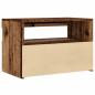 Preview: TV-Schrank mit LED-Leuchten Altholz-Optik 60x35x40 cm
