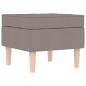 Preview: Sessel mit Fußhocker Taupe Stoff