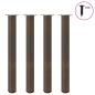 Preview: ARDEBO.de - Couchtischbeine 4 Stk. Naturstahl 100-102 cm Stahl