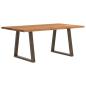Preview: ARDEBO.de - Esstisch Hellbraun 180x100x74 cm Massivholz Eiche Rechteckig
