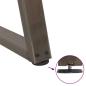 Preview: Esstisch Beine V-Form 2 Stück Naturstahl 30x(30-31,3) cm Stahl