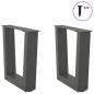 Preview: Couchtischbeine V-Form 2 Stück Anthrazit 40x(30-31,3) cm Stahl