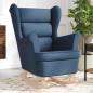 Preview: ARDEBO.de - Schaukelsessel Blau 74x90x102 cm Stoff