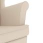 Preview: ARDEBO.de - Schaukelsessel Weiß 74x90x102 cm Leinen
