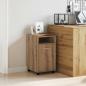 Preview: ARDEBO.de - Schrank mit Rollen Artisan-Eiche 33x38x60 cm Holzwerkstoff