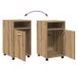 Preview: Schrank mit Rollen Artisan-Eiche 33x38x60 cm Holzwerkstoff
