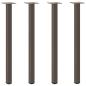 Preview: Couchtischbeine 4 Stk. Naturstahl 72-74 cm Stahl