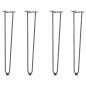 Preview: Haarnadelbeine 4 Stk. Naturstahl 72 cm Massivstahl