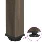 Preview: Couchtischbeine 4 Stk. Naturstahl 42-44 cm Stahl