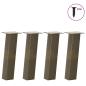 Preview: ARDEBO.de - Couchtischbeine 4 Stk. Naturstahl 42 cm Stahl