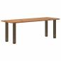 Preview: Esstisch Hellbraun 220x80x74 cm Massivholz Eiche Rechteckig