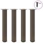 Preview: ARDEBO.de - Couchtischbeine 4 Stk. Naturstahl 72-74 cm Stahl