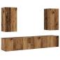 Preview: TV-Wandschränke 4 Stk. Altholz-Optik Holzwerkstoff