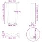 Preview: Esstischbeine V-Form 2 Stück Anthrazit 38x(42-43,3) cm Stahl