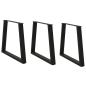 Preview: ARDEBO.de - Esstisch Beine V-Form 3 Stück Schwarz 80x(72-73,3) cm Stahl