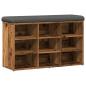 Preview: Schuhbank Altholz-Optik 82x32x50 cm Holzwerkstoff