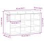 Preview: Schuhbank Altholz-Optik 82x32x50 cm Holzwerkstoff