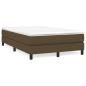 Preview: ARDEBO.de - Boxspringbett mit Matratze Dunkelbraun 120x190 cm Stoff