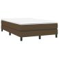 Preview: Boxspringbett mit Matratze Dunkelbraun 120x190 cm Stoff