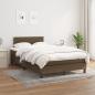 Preview: Boxspringbett mit Matratze Dunkelbraun 120x190 cm Stoff