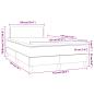 Preview: Boxspringbett mit Matratze & LED Dunkelbraun 120x190 cm Stoff