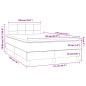 Preview: Boxspringbett mit Matratze Dunkelbraun 120x190 cm Stoff