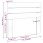 Preview: Kopfteil 75 cm Massivholz Eiche