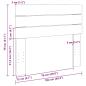 Preview: Kopfteil 100 cm Massivholz Eiche